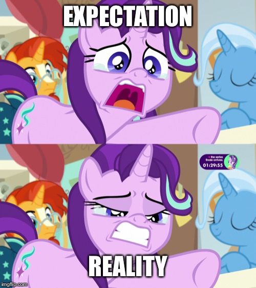 Starlight Glimmer image vs my screenshot Philis, noooo! |  EXPECTATION; REALITY | image tagged in starlight glimmer,nooooooooo,expectation vs reality,mlp fim,trixie | made w/ Imgflip meme maker