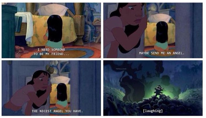 High Quality Lilo and Stitch Angel Blank Meme Template