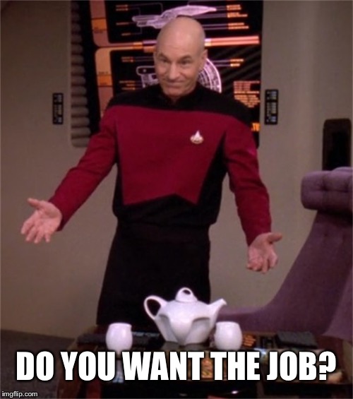 Picards puzzle | DO YOU WANT THE JOB? | image tagged in picards puzzle | made w/ Imgflip meme maker