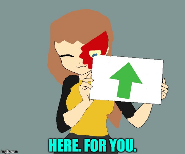 Blaze the Blaziken holding a sign | HERE. FOR YOU. | image tagged in blaze the blaziken holding a sign | made w/ Imgflip meme maker