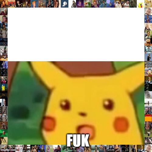 Surprised Pikachu Meme | FUK | image tagged in memes,surprised pikachu,meme border | made w/ Imgflip meme maker