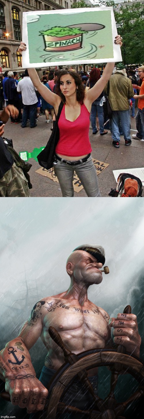 image tagged in proteste,badass popeye | made w/ Imgflip meme maker