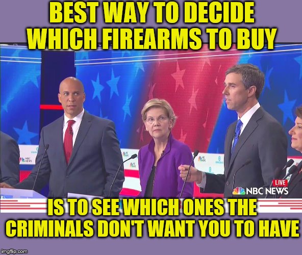When they tell you that you don't need something - you NEED it. | BEST WAY TO DECIDE WHICH FIREARMS TO BUY; IS TO SEE WHICH ONES THE CRIMINALS DON'T WANT YOU TO HAVE | image tagged in criminals,democrats,thieves,statists | made w/ Imgflip meme maker