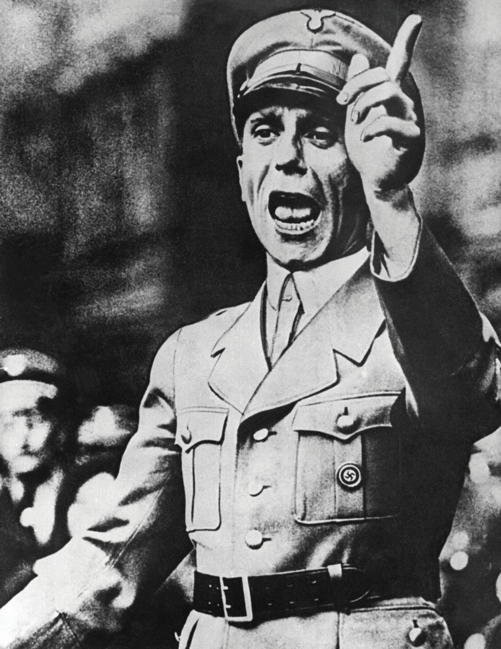 Goebbels, father of The Big Lie Blank Meme Template