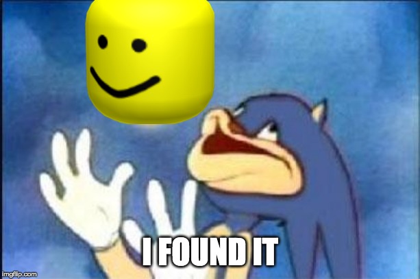 Sonic derp | I FOUND IT | image tagged in sonic derp | made w/ Imgflip meme maker