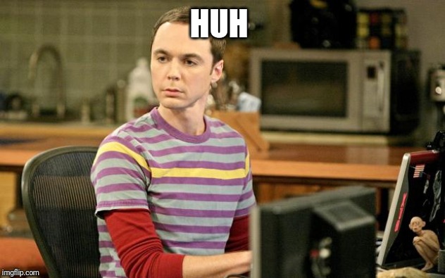Sheldon Big Bang Theory  | HUH | image tagged in sheldon big bang theory | made w/ Imgflip meme maker