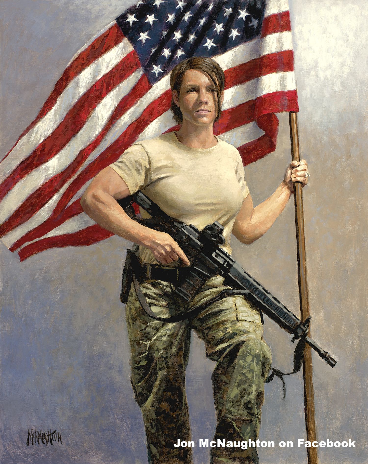 American Soldier Flag Blank Meme Template