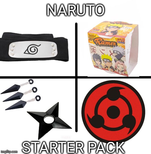 Blank Starter Pack | NARUTO; STARTER PACK | image tagged in memes,blank starter pack | made w/ Imgflip meme maker