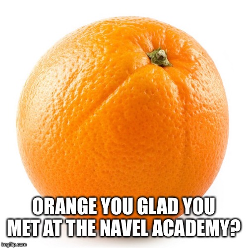 ORANGE YOU GLAD YOU MET AT THE NAVEL ACADEMY? | made w/ Imgflip meme maker