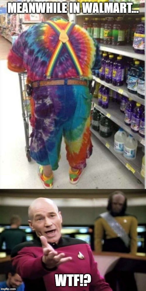 This is Fine. | MEANWHILE IN WALMART... WTF!? | image tagged in memes,picard wtf,funny,walmart,wtf | made w/ Imgflip meme maker