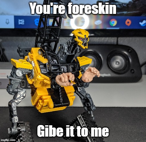 gibe it. last warning | You're foreskin; Gibe it to me | image tagged in memes | made w/ Imgflip meme maker