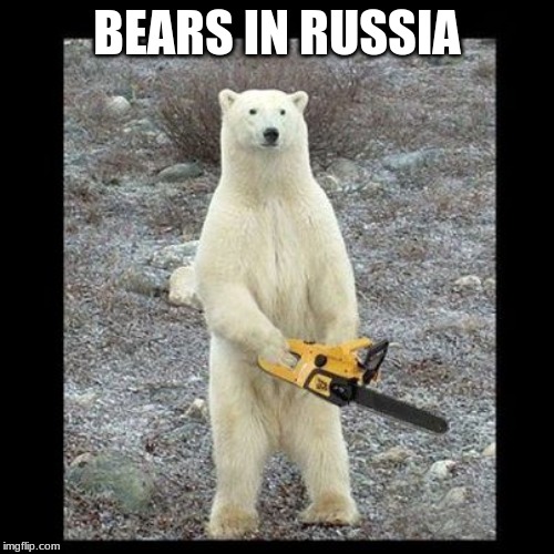 Chainsaw Bear | BEARS IN RUSSIA | image tagged in memes,chainsaw bear | made w/ Imgflip meme maker
