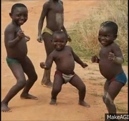 High Quality africian baby dancing Blank Meme Template