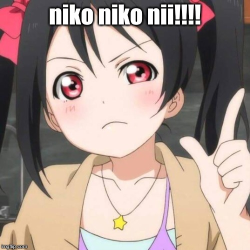 Anime Me  |  niko niko nii!!!! | image tagged in anime me | made w/ Imgflip meme maker