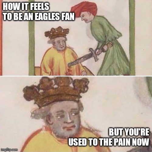 Eagles heartbreak | HOW IT FEELS TO BE AN EAGLES FAN; BUT YOU'RE USED TO THE PAIN NOW | image tagged in philadelphia eagles,philly,nfl,nfl memes,football | made w/ Imgflip meme maker