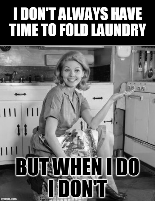 I DON'T ALWAYS HAVE TIME TO FOLD LAUNDRY; BUT WHEN I DO
I DON'T | made w/ Imgflip meme maker