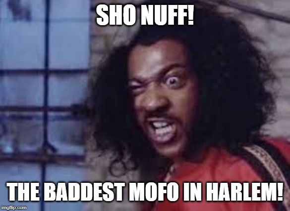sho nuff | SHO NUFF! THE BADDEST MOFO IN HARLEM! | image tagged in sho nuff | made w/ Imgflip meme maker