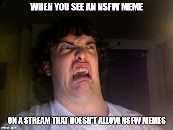 S  T  O  P    I  T  !  !  ! | WHEN YOU SEE AN NSFW MEME; ON A STREAM THAT DOESN'T ALLOW NSFW MEMES | image tagged in memes,oh no,stop it,funny,no,nsfw | made w/ Imgflip meme maker