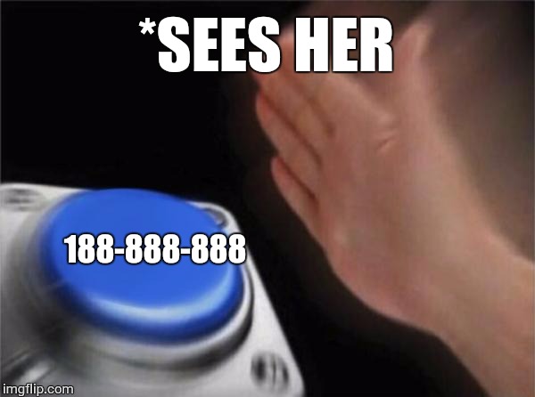 Blank Nut Button Meme | *SEES HER 188-888-888 | image tagged in memes,blank nut button | made w/ Imgflip meme maker