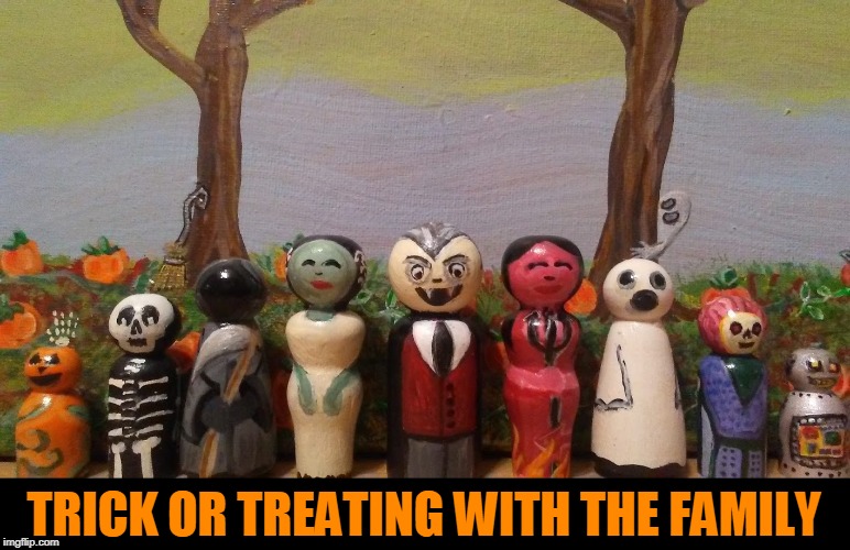 TRICK OR TREATING WITH THE FAMILY | made w/ Imgflip meme maker