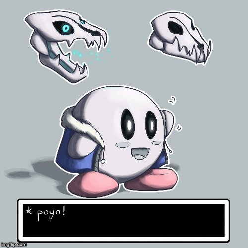 If Kirby was Sans | image tagged in sans undertale,kirby,poyo | made w/ Imgflip meme maker
