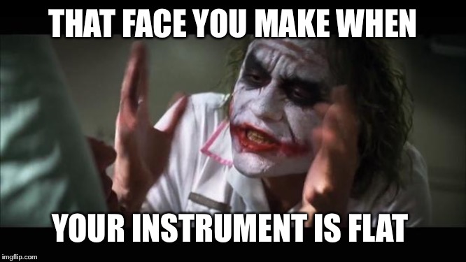 And everybody loses their minds Meme | THAT FACE YOU MAKE WHEN; YOUR INSTRUMENT IS FLAT | image tagged in memes,and everybody loses their minds | made w/ Imgflip meme maker