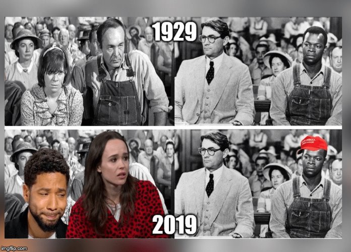 jussie smollette 1929 vs 2019 | image tagged in jussie smollett,angry sjw,make america great again | made w/ Imgflip meme maker