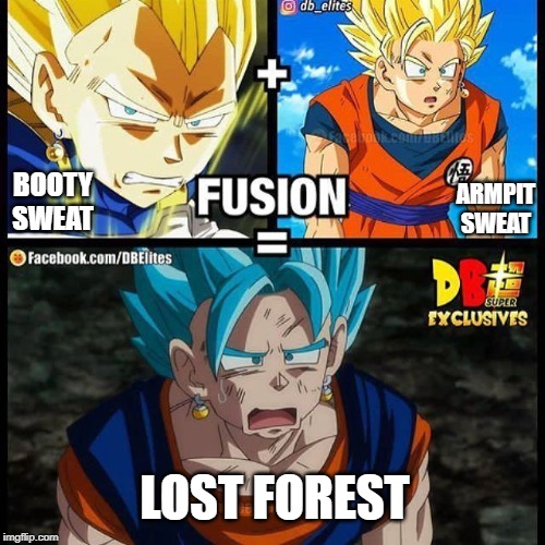 ARMPIT SWEAT; BOOTY SWEAT; LOST FOREST | made w/ Imgflip meme maker