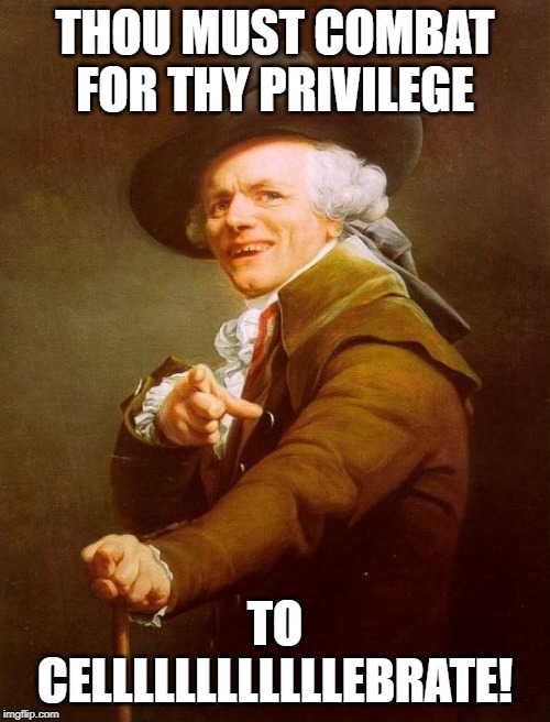 Beastie Boys | THOU MUST COMBAT FOR THY PRIVILEGE; TO CELLLLLLLLLLLLEBRATE! | image tagged in memes,joseph ducreux | made w/ Imgflip meme maker