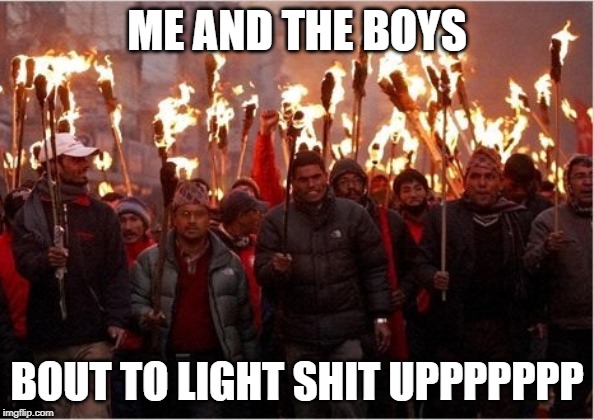 Protest Bros | ME AND THE BOYS; BOUT TO LIGHT SHIT UPPPPPPP | image tagged in protest | made w/ Imgflip meme maker