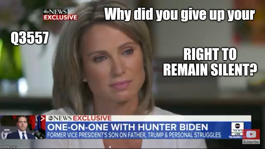 Q3557 Hunters Become the Hunted | Why did you give up your; Q3557; RIGHT TO REMAIN SILENT? | image tagged in sad joe biden,obama biden,hunting season,qanon,the great awakening,gitmo | made w/ Imgflip meme maker