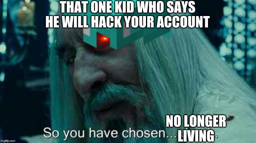 Minecraft Hacker | THAT ONE KID WHO SAYS HE WILL HACK YOUR ACCOUNT; NO LONGER LIVING | image tagged in minecraft | made w/ Imgflip meme maker