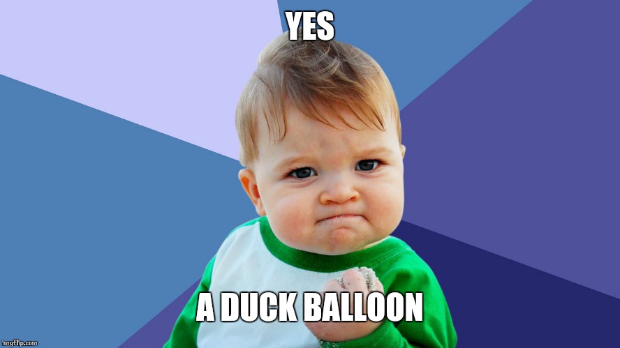Yes Kid | YES A DUCK BALLOON | image tagged in yes kid | made w/ Imgflip meme maker