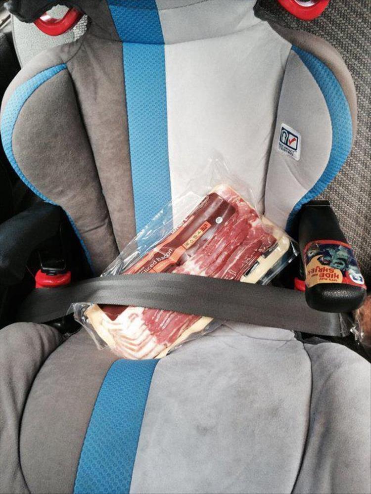 Baby seat bacon Blank Meme Template