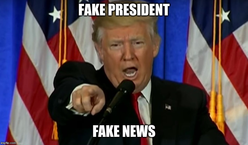 Trump Fake News  | FAKE PRESIDENT FAKE NEWS | image tagged in trump fake news | made w/ Imgflip meme maker