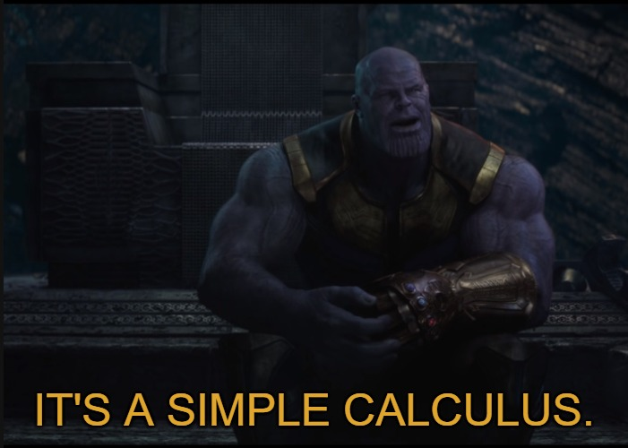 Thanos Simple Calculus Blank Meme Template