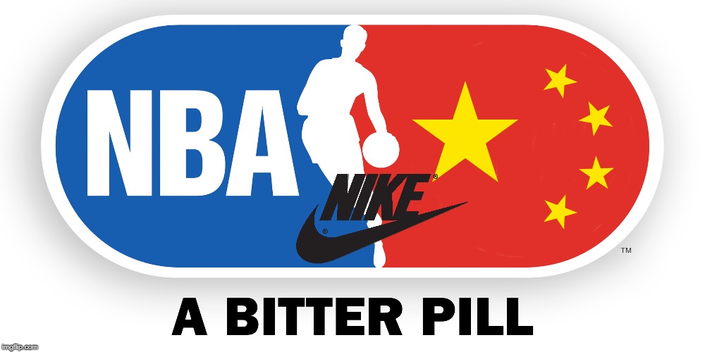 The NBA has sold their souls to Nike and China. | image tagged in china,lebron,nba,nike,scandal | made w/ Imgflip meme maker