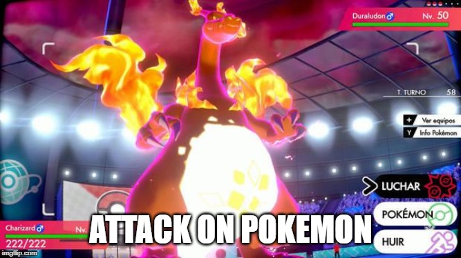 Gigantamax is literally attack on titian with pokemon | ATTACK ON POKEMON | image tagged in charizard,attack on titan,gigantamax,gigantamax charizard,pokemon sword and shield,pokemon | made w/ Imgflip meme maker