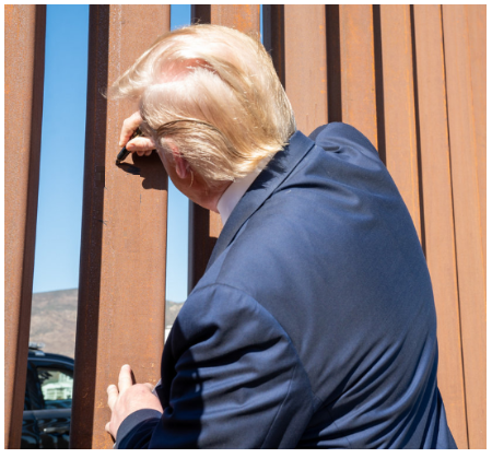High Quality President Trump signs wall gif Blank Meme Template