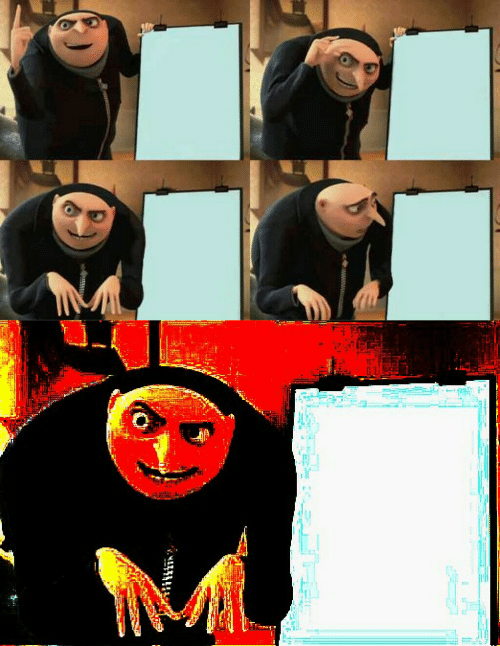 High Quality Gru's Plan Succeeds Blank Meme Template