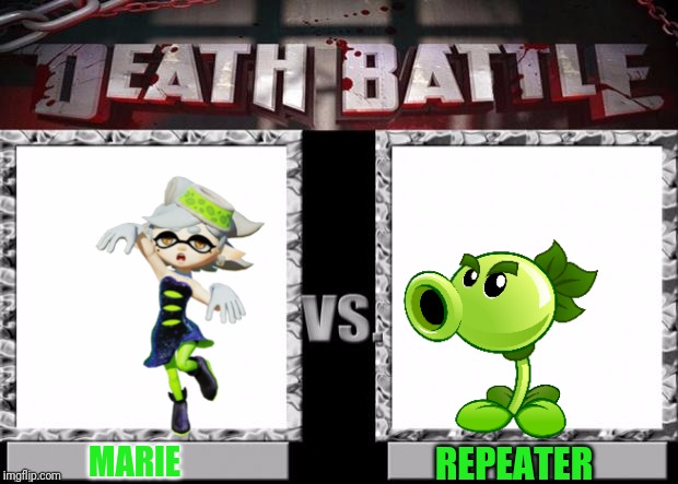 Death Battle Template | REPEATER; MARIE | image tagged in death battle template,memes | made w/ Imgflip meme maker