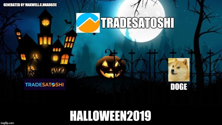 Ncmax Doge Meme At Halloween With Tradesatoshi Logo | DOGE | image tagged in ncmax doge meme at halloween with tradesatoshi logo | made w/ Imgflip meme maker