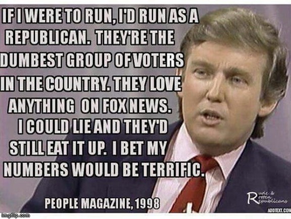 Stupid Republicans Get Conned | image tagged in conman,liar,traitor,donald trump is an idiot,impeach trump,impeachment | made w/ Imgflip meme maker