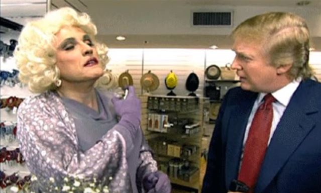 Rudy Giuliani in Drag with Donald Trump Blank Meme Template