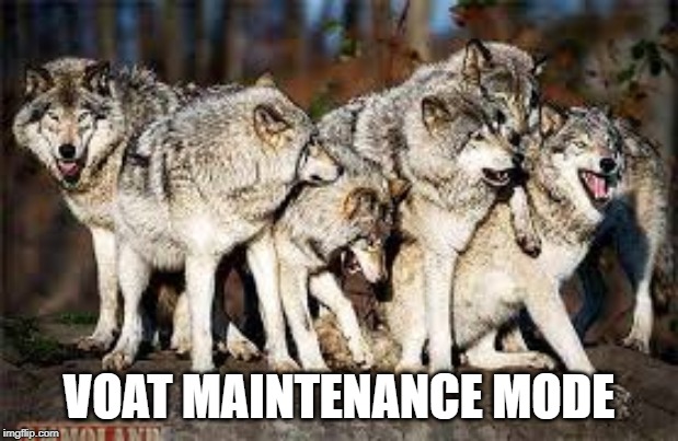 pack of wolves | VOAT MAINTENANCE MODE | image tagged in pack of wolves | made w/ Imgflip meme maker