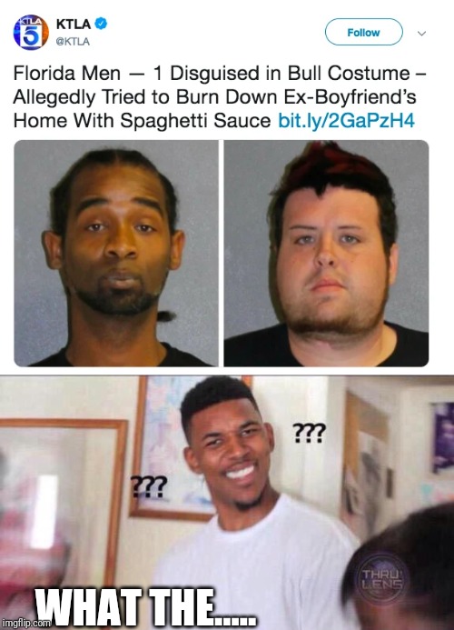 Florida man | WHAT THE..... | image tagged in black guy confused | made w/ Imgflip meme maker