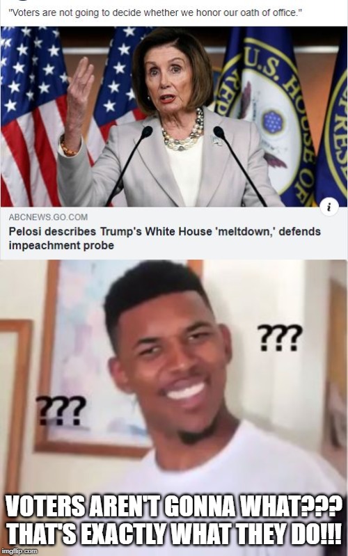 Wait, What??? | VOTERS AREN'T GONNA WHAT??? THAT'S EXACTLY WHAT THEY DO!!! | image tagged in nick young | made w/ Imgflip meme maker