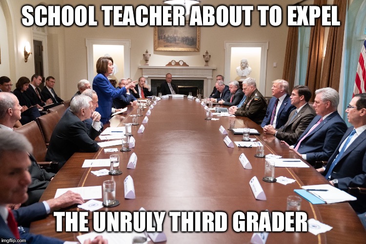 SCHOOL TEACHER ABOUT TO EXPEL; THE UNRULY THIRD GRADER | image tagged in impeachment | made w/ Imgflip meme maker