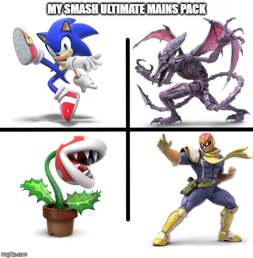 Blank Starter Pack | MY SMASH ULTIMATE MAINS PACK | image tagged in memes,blank starter pack | made w/ Imgflip meme maker