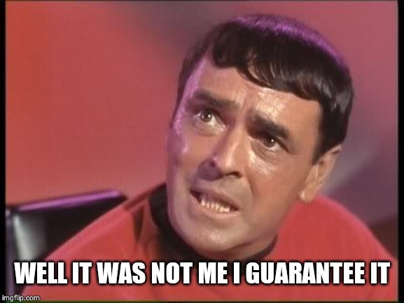 Scotty | WELL IT WAS NOT ME I GUARANTEE IT | image tagged in scotty | made w/ Imgflip meme maker